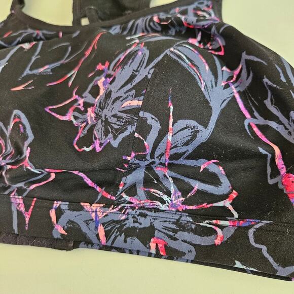 LIVI Pullover Sports Bra 38DDD Black Grey Pink‎ Strappy Back - Picture 2 of 6